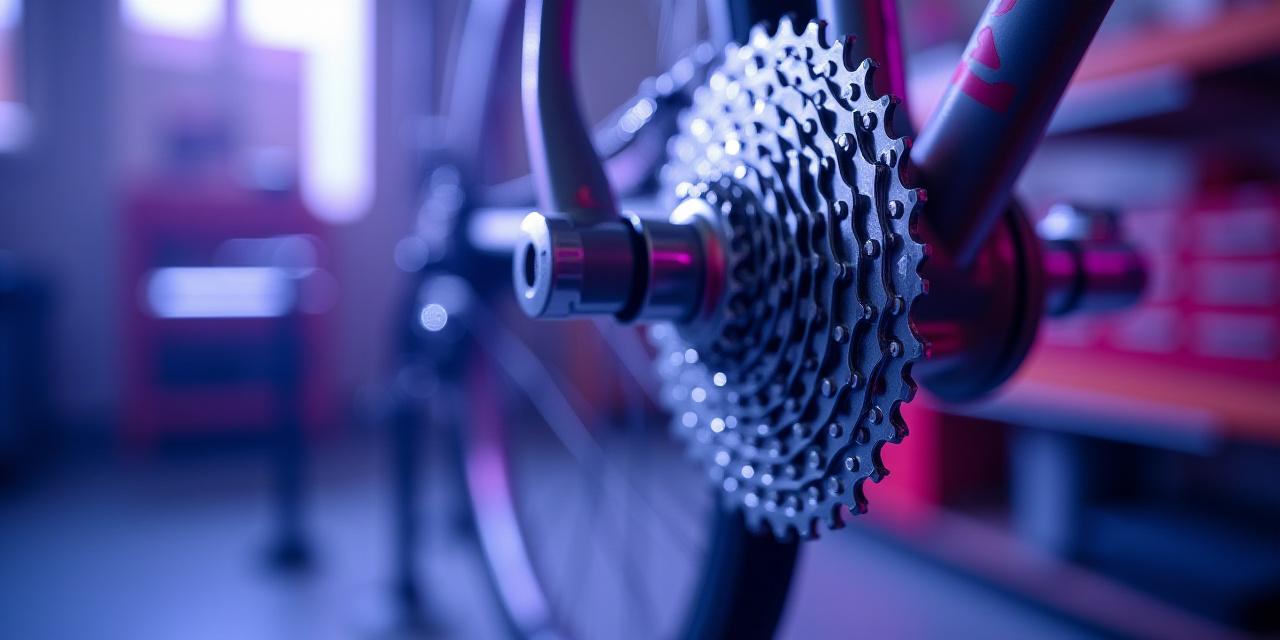 Bicycle components close up